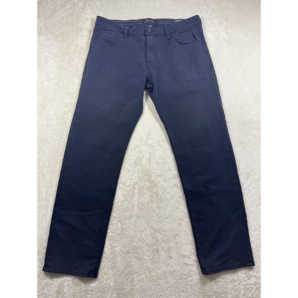 34 Heritage Mens Courage Mid-Rise Straight Navy Blue Pants 36/32 Meas: 36x31
